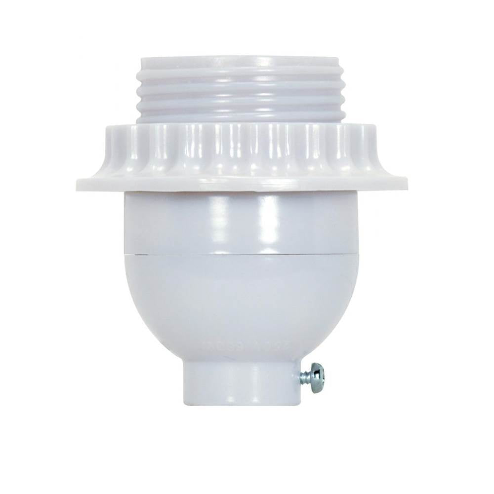 Satco White Phenolic Short Keyless