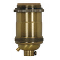 Satco Antique Brass Cast Brass Keyless Socket With