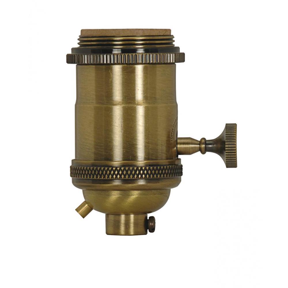 Satco Antique Brass Cast Brass On-off Tk Socket