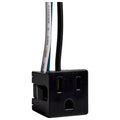 Satco  Blk Snap-in Conv Outlet 14 Ga