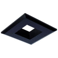 Satco  Deep Baffle Trim - 4 Inch Square - Black Finish