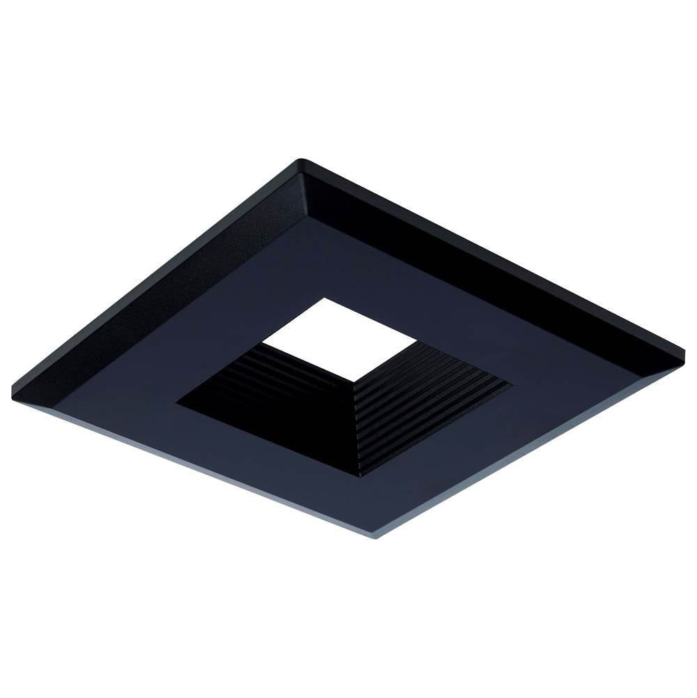 Satco  Deep Baffle Trim - 4 Inch Square - Black Finish