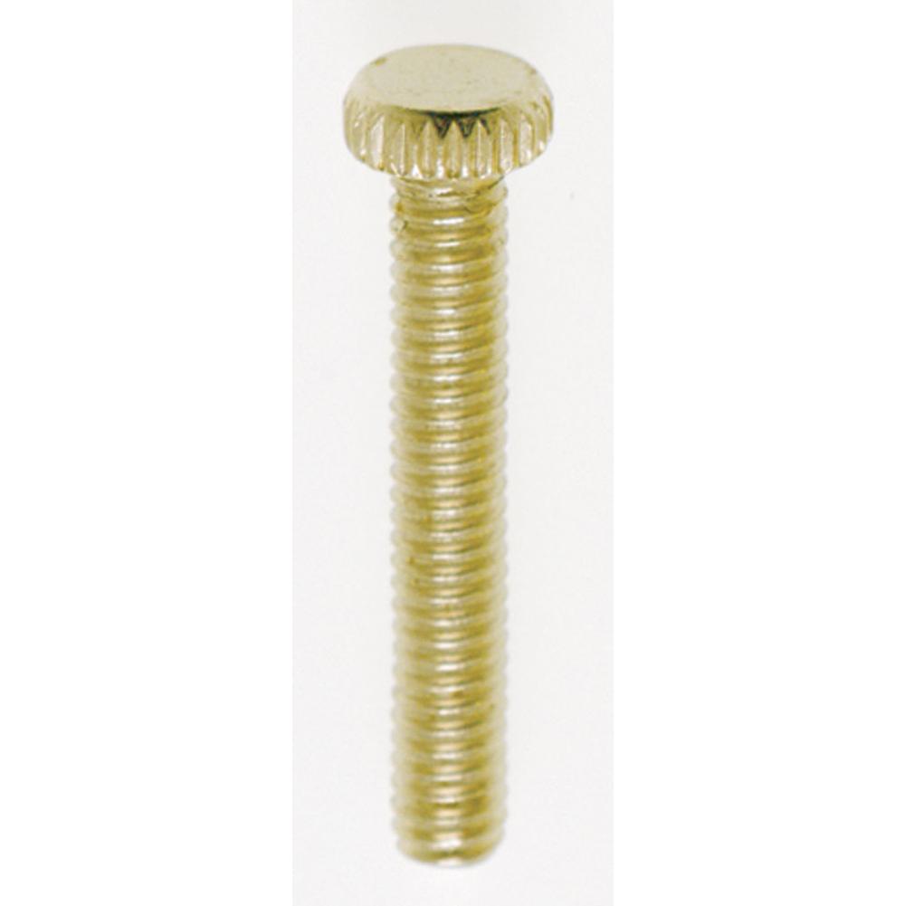 Satco 1''knurled 8/32 Brass Plated Screw