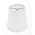 Satco White Pleated Clip-on Shade