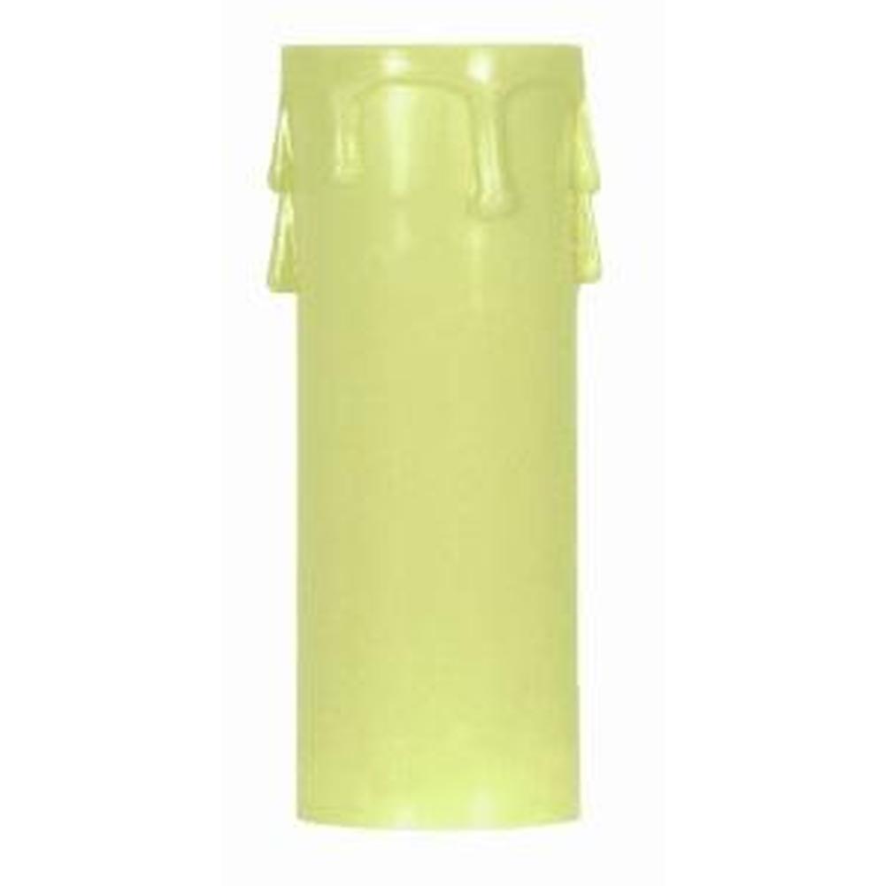 Satco 4'' Ed. Candle Cover Ivory/ivory Drip