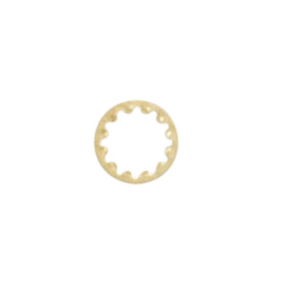 Satco 1/4 Ip Tooth Washer Brass Plate