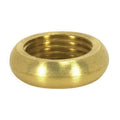 Satco Round Beaded Locknut Brass 1/8