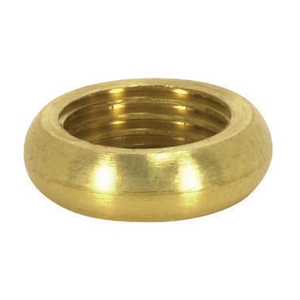 Satco Round Beaded Locknut Brass 1/8
