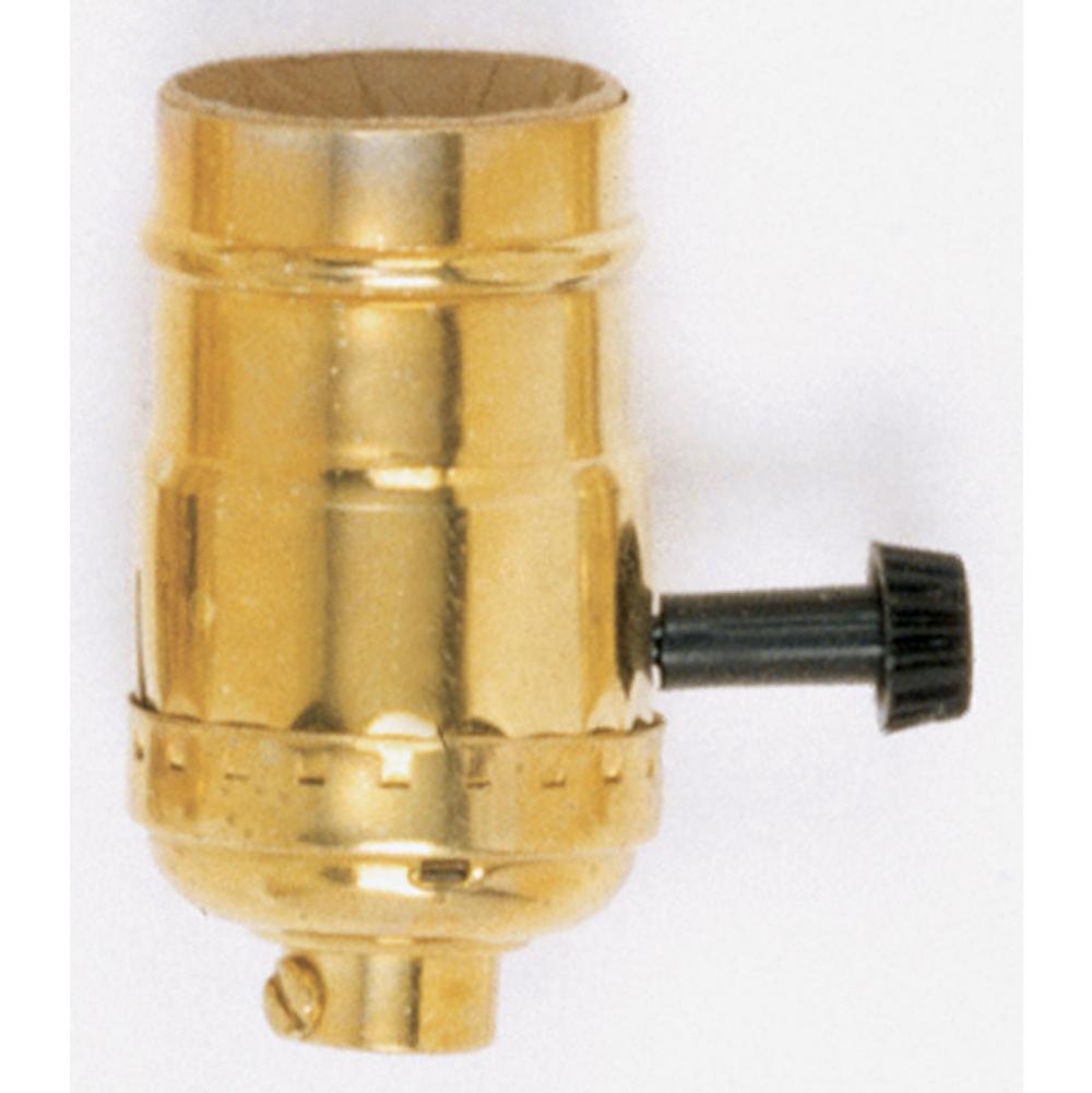 Satco 3 Way Brass Turn Knob Sockets