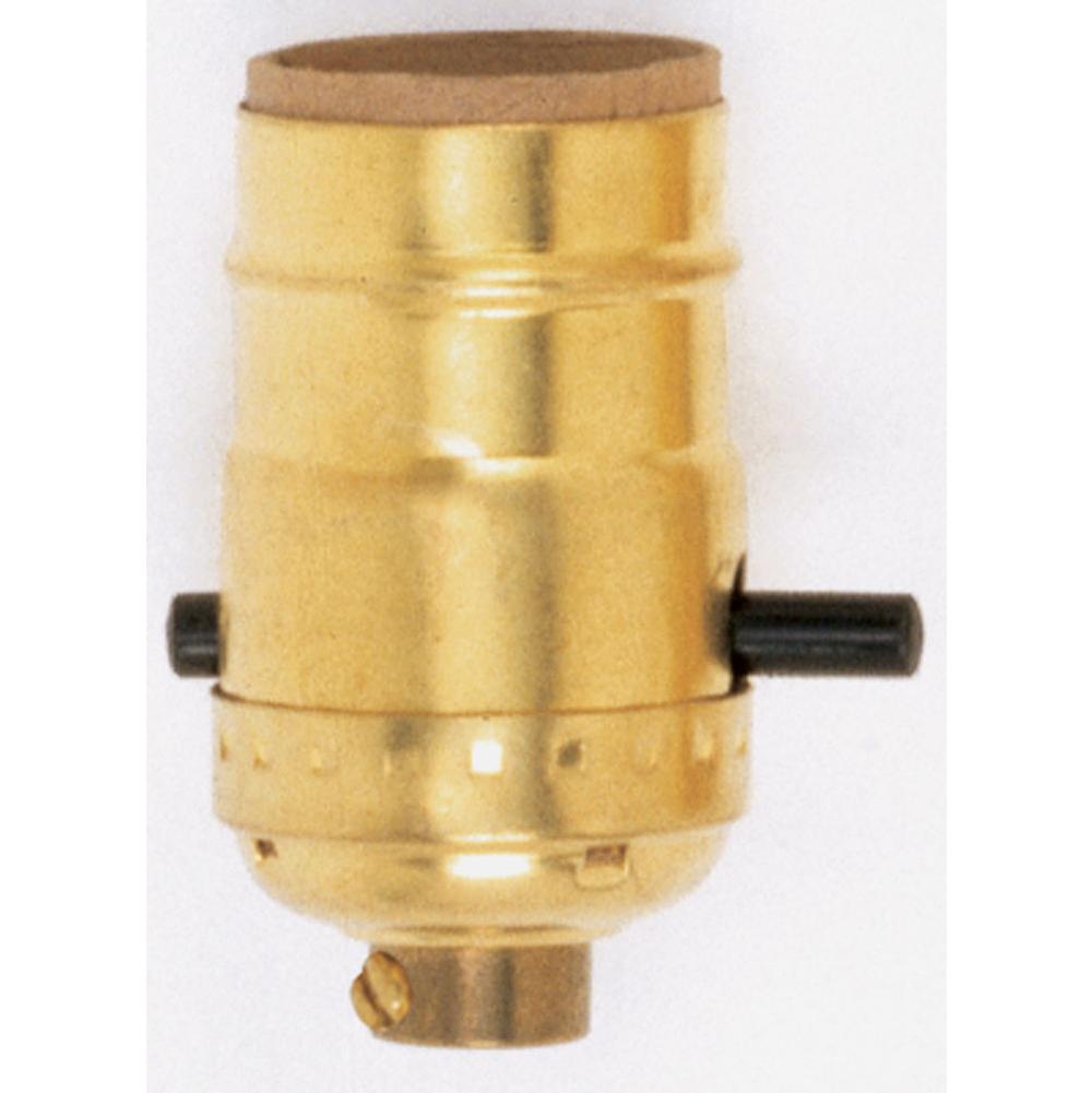 Satco Brass Push Thru Socket