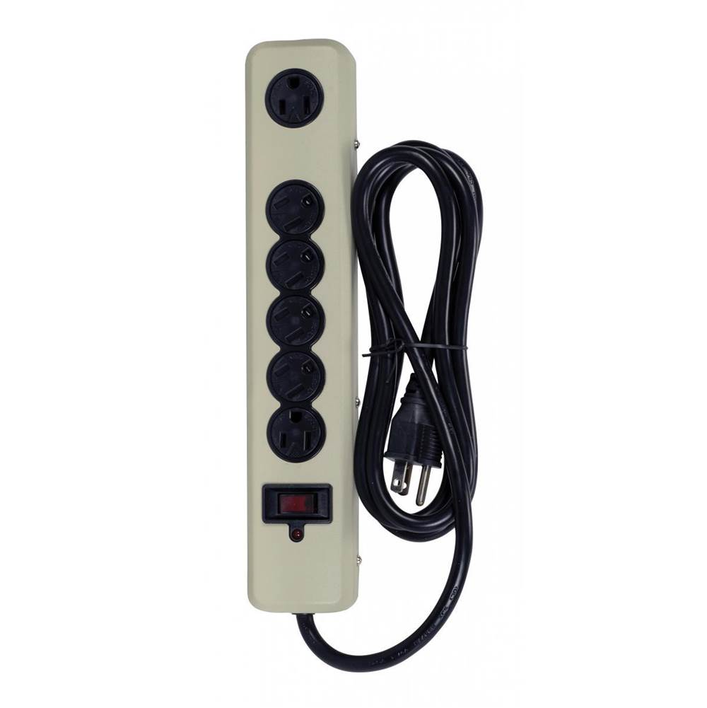 Satco Beige 6 Outlet Metal Surge