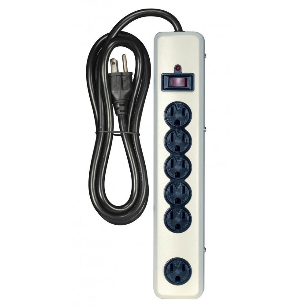 Satco Beige 6 Outlet Metal Surge