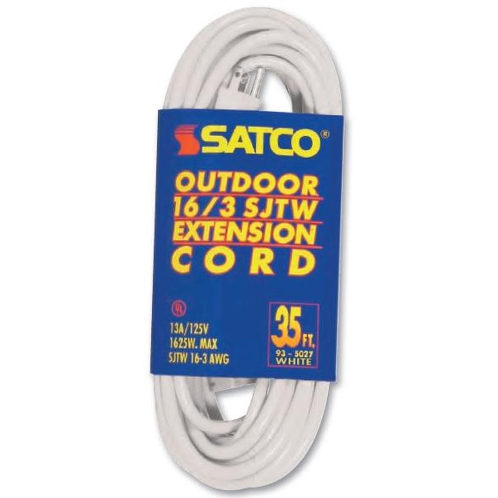 Satco 35 Ft 16-3 Sjtw White Outdoor
