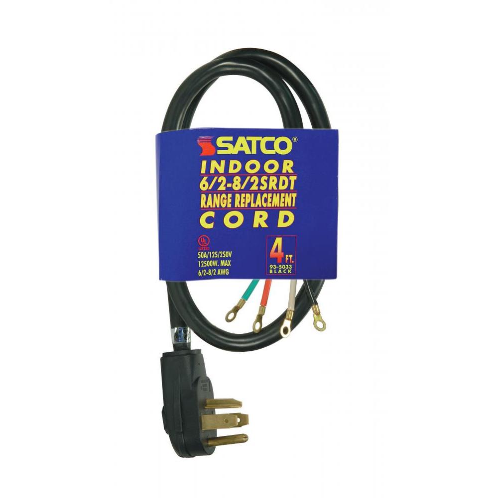 Satco 4 Ft 10-4 Srdt Black Round Range