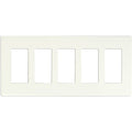 Satco Claro 5 Gang Wallplate White