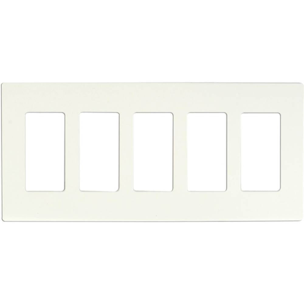Satco Claro 5 Gang Wallplate White