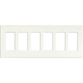 Satco Claro 6 Gang Wallplate White
