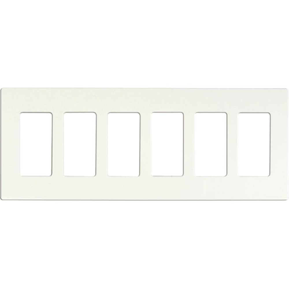 Satco Claro 6 Gang Wallplate White