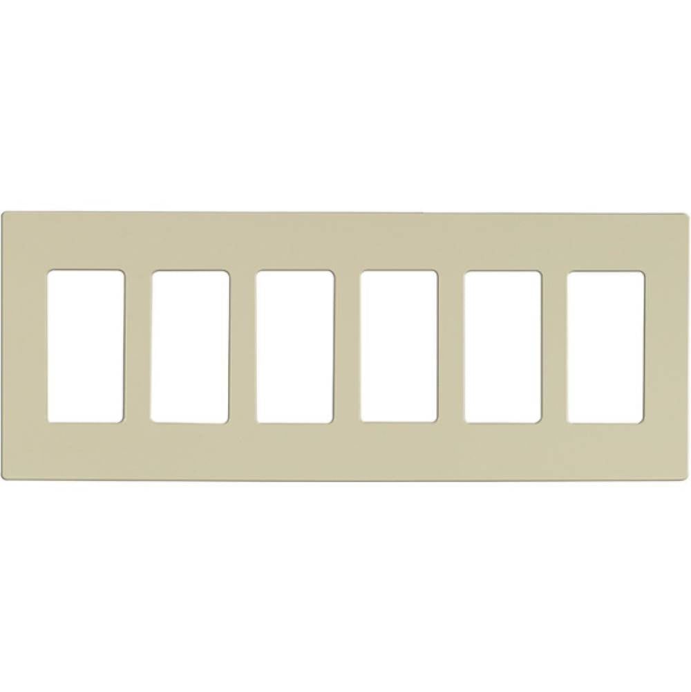 Satco Claro 6 Gang Wallplate Al