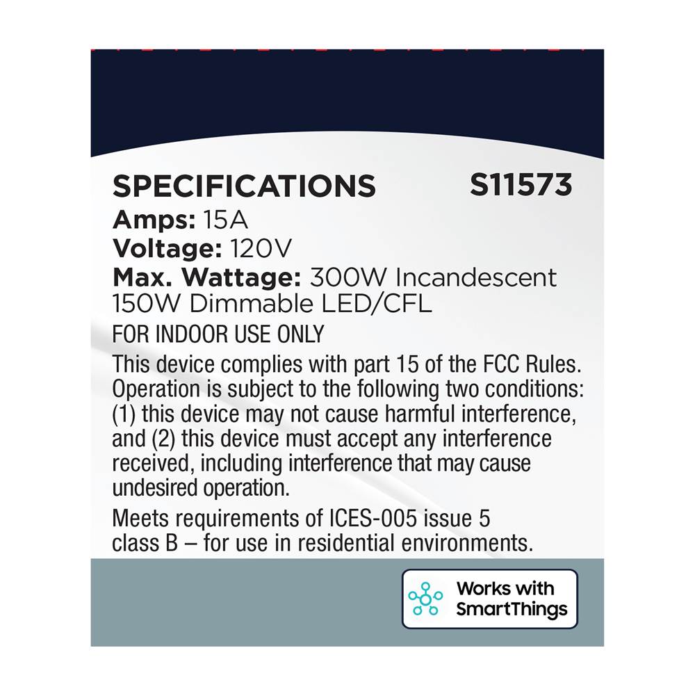 Satco S11573 White Starfish - Dimmable Smart Plug - 15a Image 3