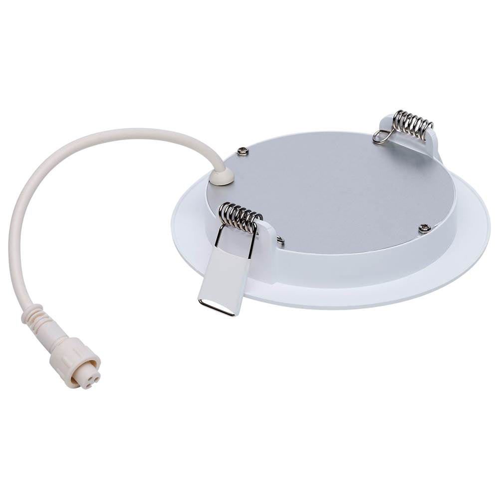 Satco  8 Watt Led Direct Wire Performer Series Downlight - Remote Driver - 4 Inch - 27k/3k/35k/4k/5k Cct Selectable - Round - Flat Face - White Finish