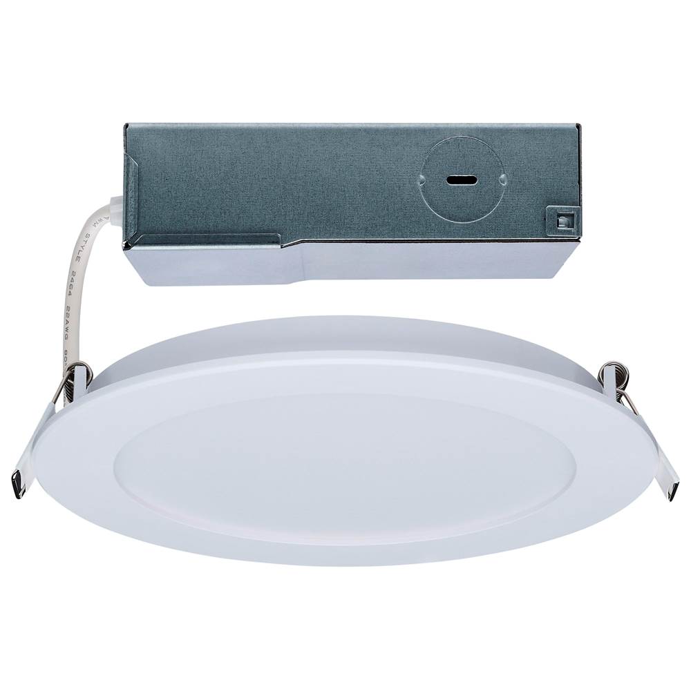 Satco S11681 White 11 Watt Led Direct Wire Performer Series Downlight - Remote Driver - 6 Inch - 27k/3k/35k/4k/5k Cct Selectable - Round - Flat Face - White Finish Image 1