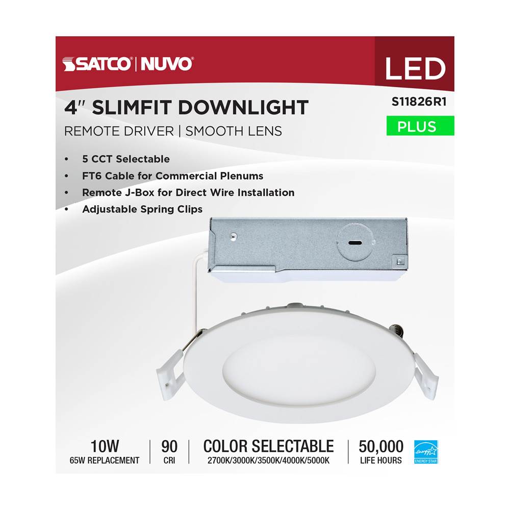 Satco S11826R1 White 10wled/dw/el/4/cct-sel/rnd/rd Image 2