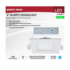 Satco S11829R1 White 10wled/dw/el/4/cct-sel/sq/rd Image 2