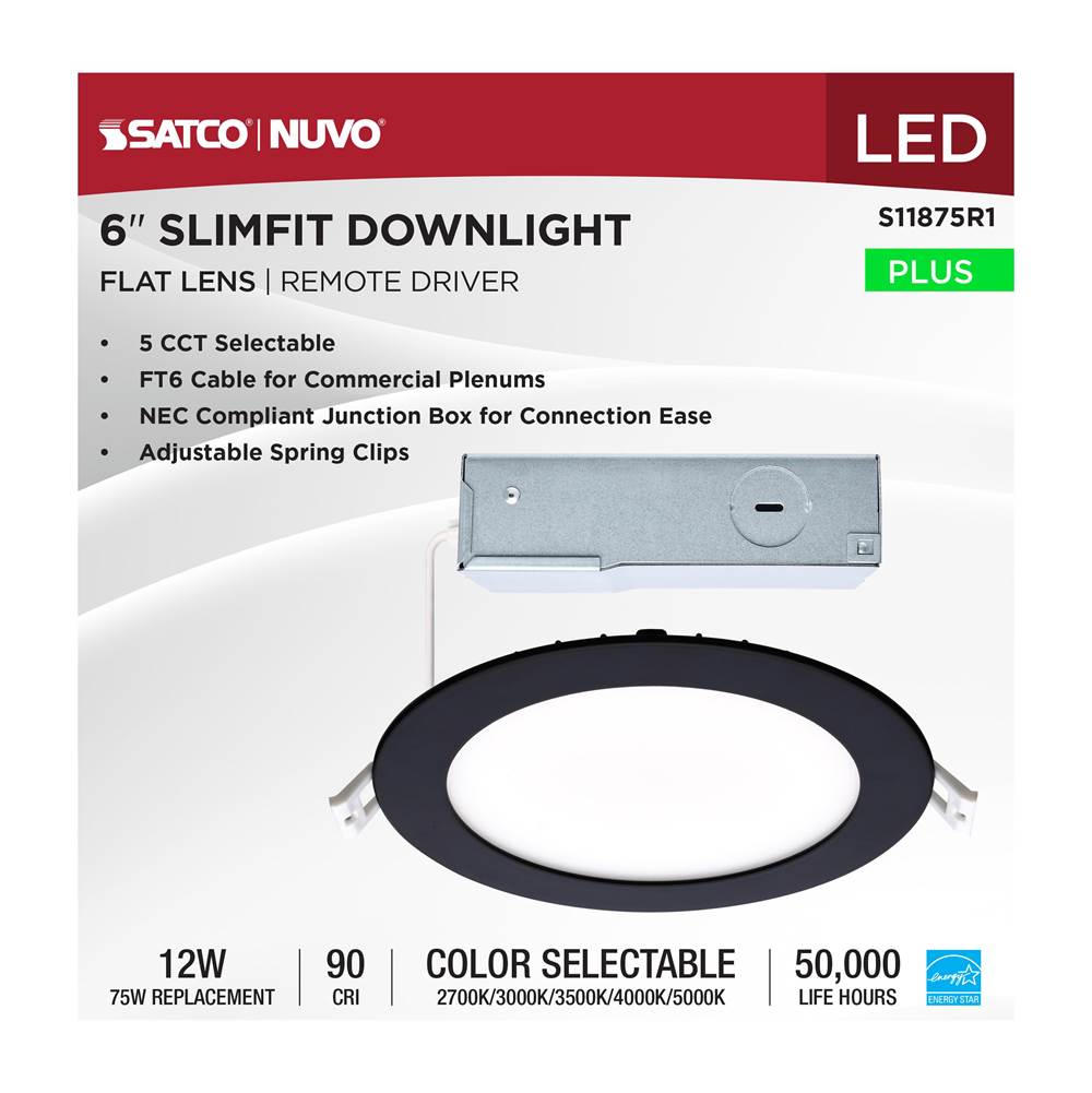 Satco S11875R1 Black 12wled/dw/6/cct-sel/rnd/rd/bk Image 3