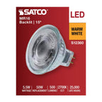 Satco S12360 Clear 5.5 Watt Mr16 Led Spotlight - 2700k Cct - Gu5.3 Base - 12 Volt Image 8