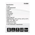 Satco S12365 Clear 5.5 Watt Mr16 Led Floodlight - 2700k Cct - Gu5.3 Base - 12 Volt Image 7