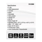 Satco S12366 Clear 5.5 Watt Mr16 Led Floodlight - 3000k Cct - Gu5.3 Base - 12 Volt Image 7