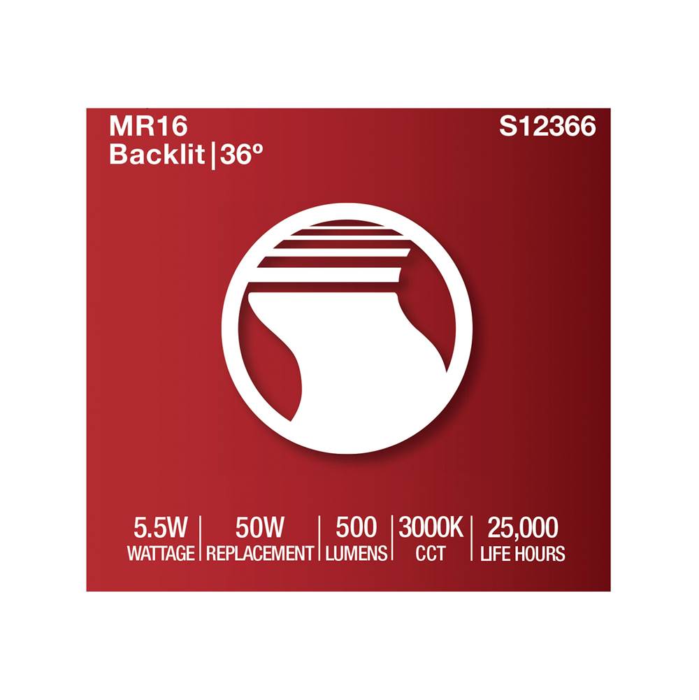 Satco S12366 Clear 5.5 Watt Mr16 Led Floodlight - 3000k Cct - Gu5.3 Base - 12 Volt Image 5