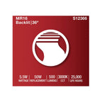 Satco S12366 Clear 5.5 Watt Mr16 Led Floodlight - 3000k Cct - Gu5.3 Base - 12 Volt Image 5