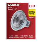 Satco S12367 Clear 5.5 Watt Mr16 Led Floodlight - 3500k Cct - Gu5.3 Base - 12 Volt Image 8