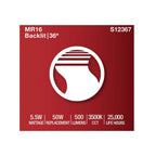 Satco S12367 Clear 5.5 Watt Mr16 Led Floodlight - 3500k Cct - Gu5.3 Base - 12 Volt Image 5