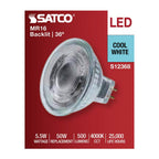 Satco S12368 Clear 5.5 Watt Mr16 Led Floodlight - 4000k Cct - Gu5.3 Base - 12 Volt Image 8