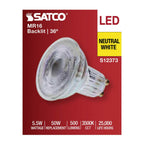 Satco S12373 Clear 5.5 Watt Mr16 Led Floodlight - 3500k Cct - Gu10 Base - 120 Volt Image 8