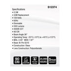 Satco S12374 Clear 5.5 Watt Mr16 Led Floodlight - 4000k Cct - Gu10 Base - 120 Volt Image 7