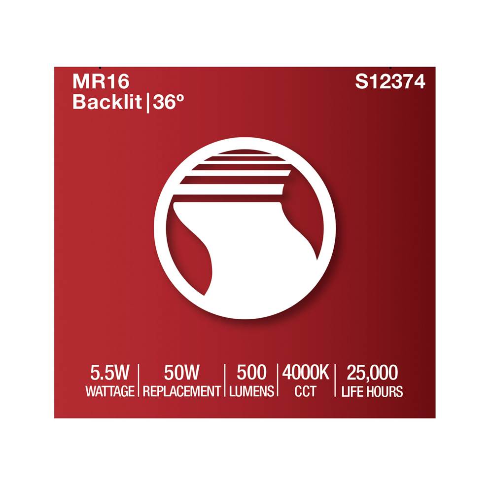 Satco S12374 Clear 5.5 Watt Mr16 Led Floodlight - 4000k Cct - Gu10 Base - 120 Volt Image 5
