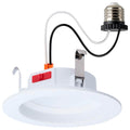 Satco S12600 White 6 Watt Led Downlight Retrofit - 4 Inch - Cct Selectable - Round - White Finish Image 1
