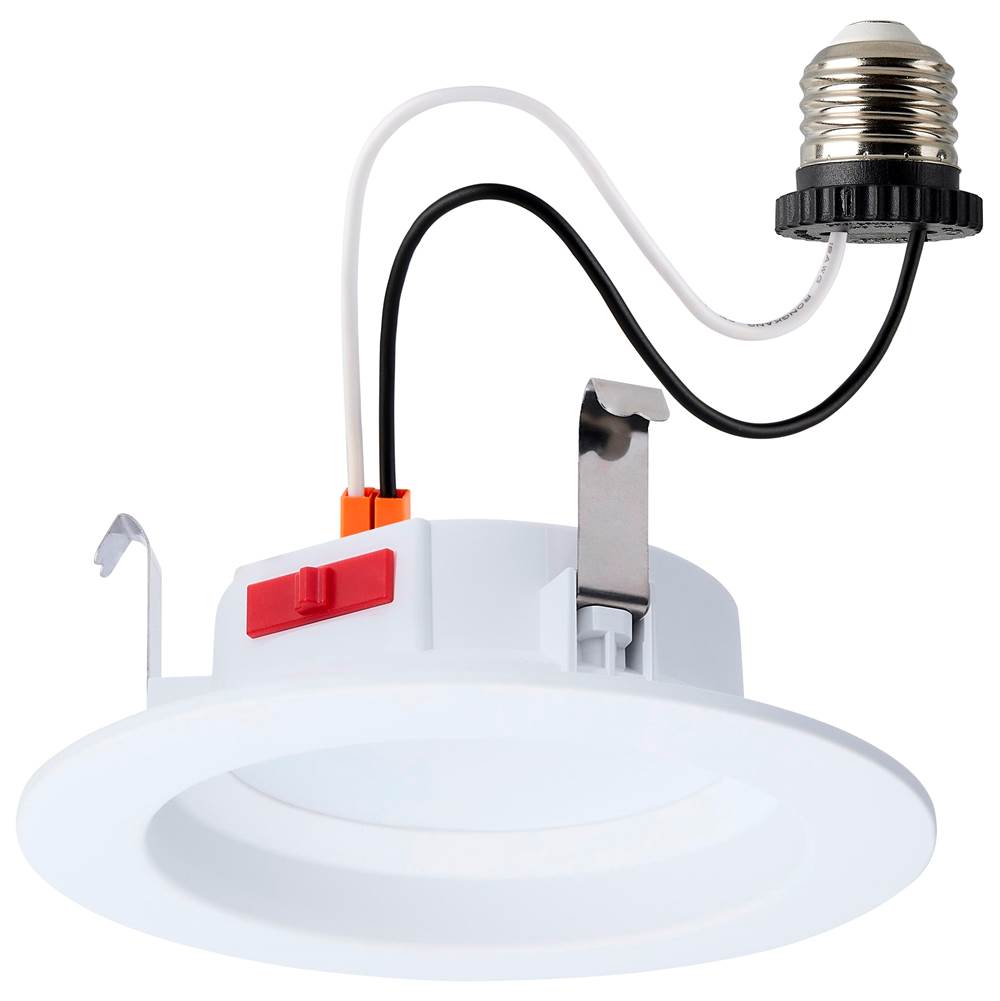 Satco S12600 White 6 Watt Led Downlight Retrofit - 4 Inch - Cct Selectable - Round - White Finish Image 1