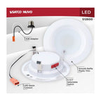 Satco S12600 White 6 Watt Led Downlight Retrofit - 4 Inch - Cct Selectable - Round - White Finish Image 3