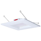 Satco S12603 White 8 Watt Led Downlight Retrofit - 5-6 Inch - Cct Selectable - Square - White Finish Image 8