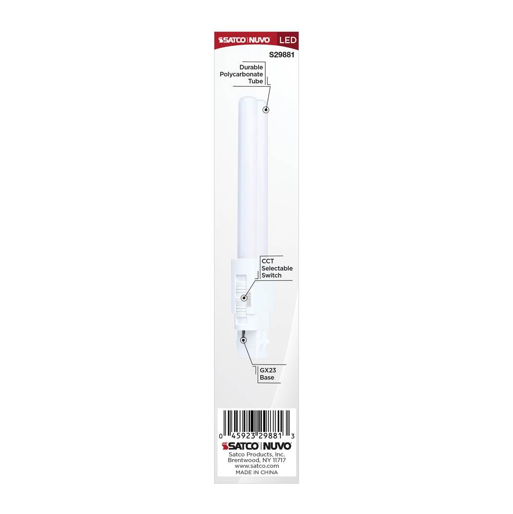 Satco S29881 White 5 Watt Pls Led - 27k/3k/35k/4k/5k Cct - Gx23 Base - Omni - Type A/b - 120-277 Volt Image 6