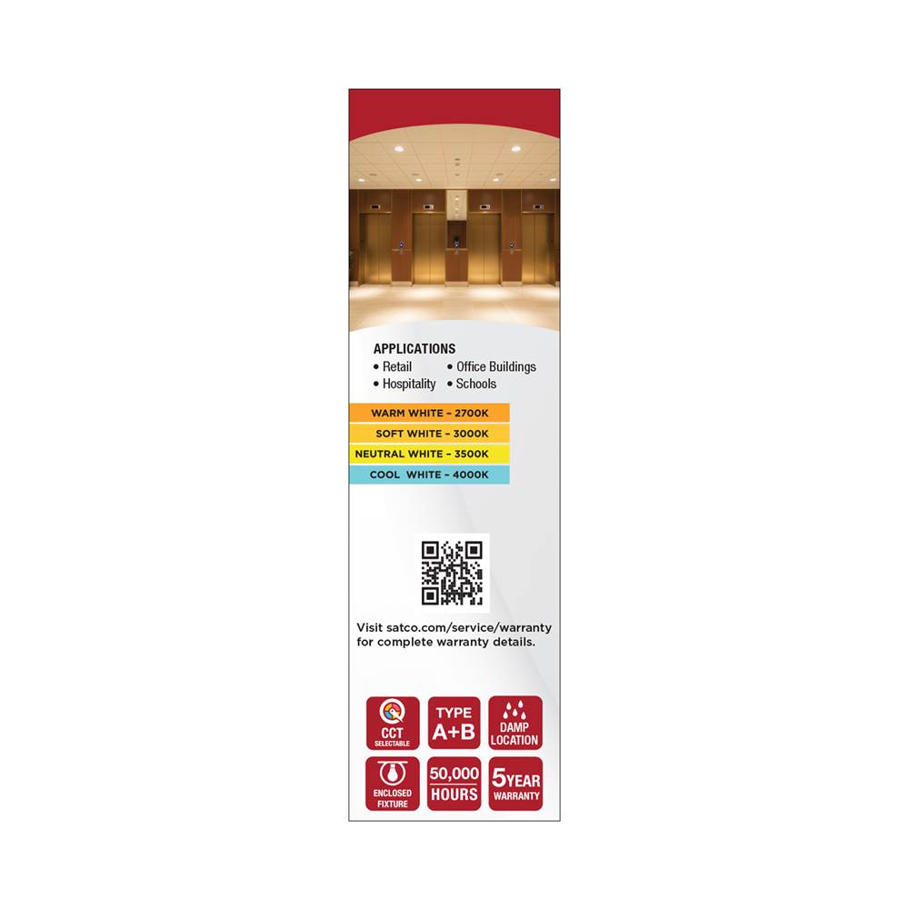 Satco S29883 White 5.5 Watt Plc Led - 27k/3k/35k/4k Cct - G24d Base - Omni - Type A/b - 120-277 Volt Image 4