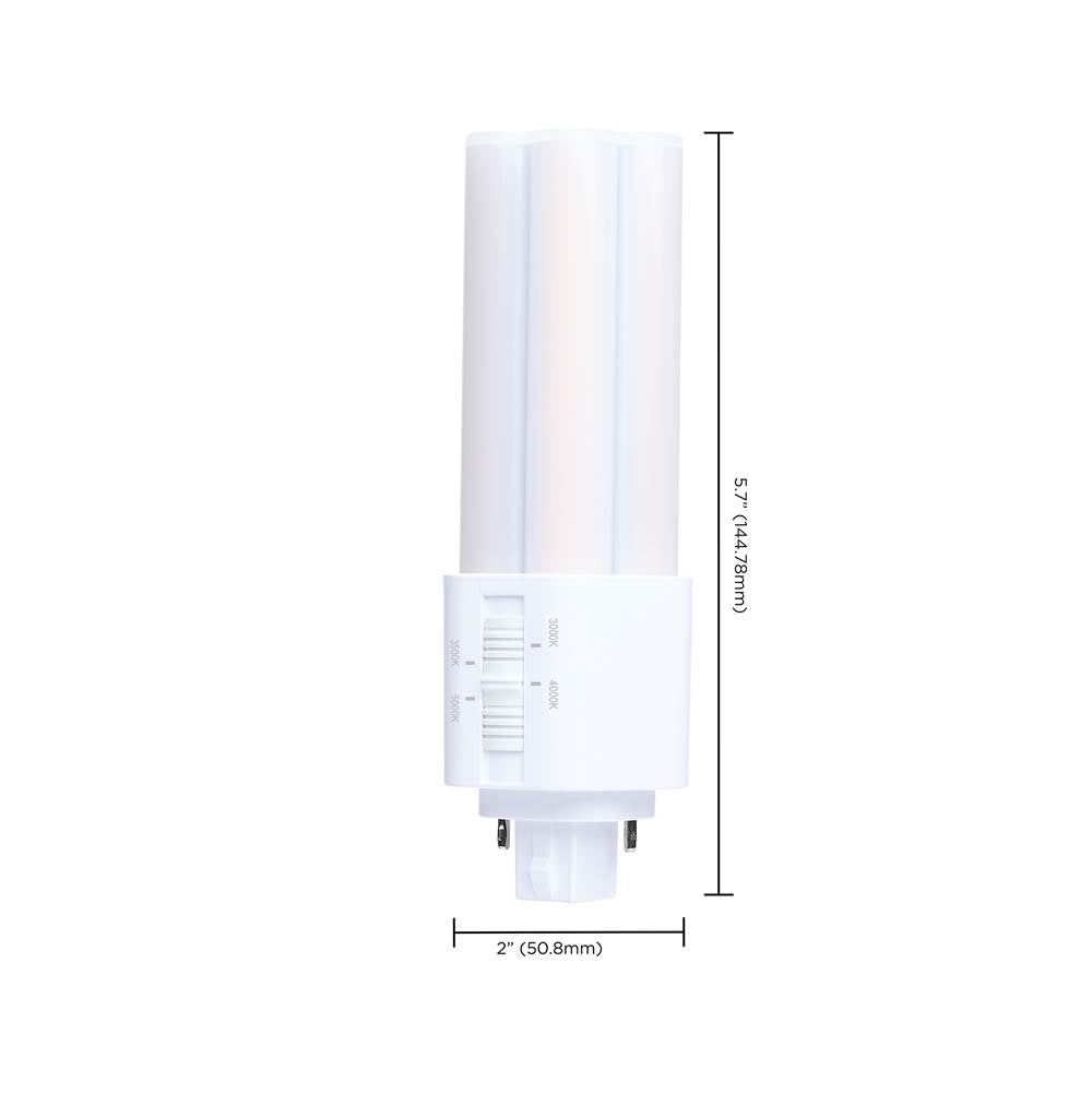 Satco S29886 White 9 Watt Plt Led - 3k/35k/4k/5k Cct - Gx24d Base - Omni - Type B - 120-277 Volt Image 2