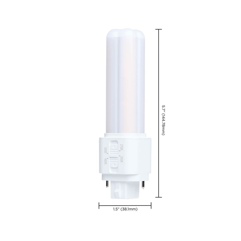 Satco S29898 White 7 Watt Plc Led - 27k/3k/35k/4k Cct - Gx32d Base - Omni - Type A/b - 120-277 Volt Image 2