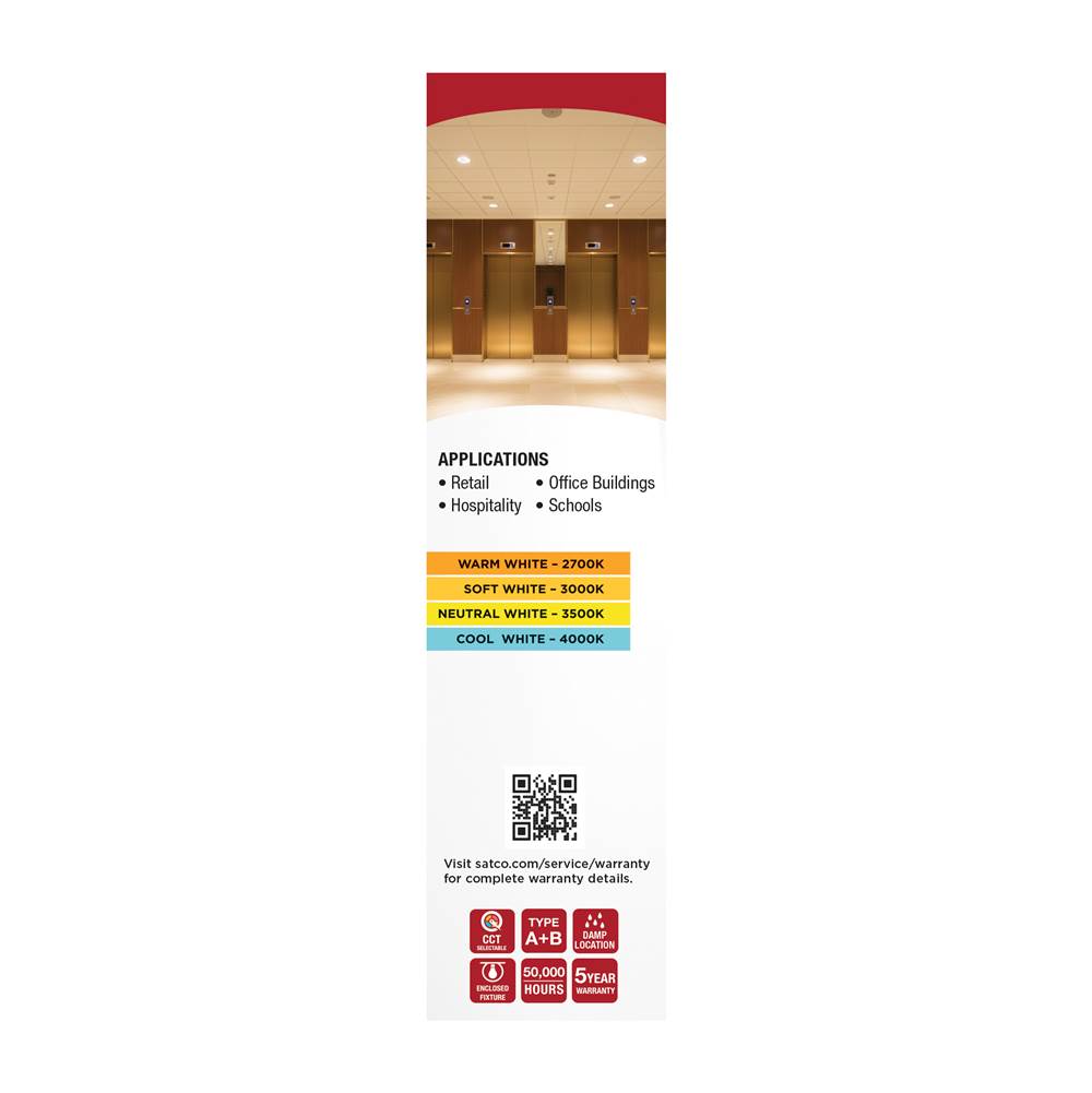 Satco S29899 White 9 Watt Plc Led - 27k/3k/35k/4k Cct - Gx32d Base - Omni - Type A/b - 120-277 Volt Image 5