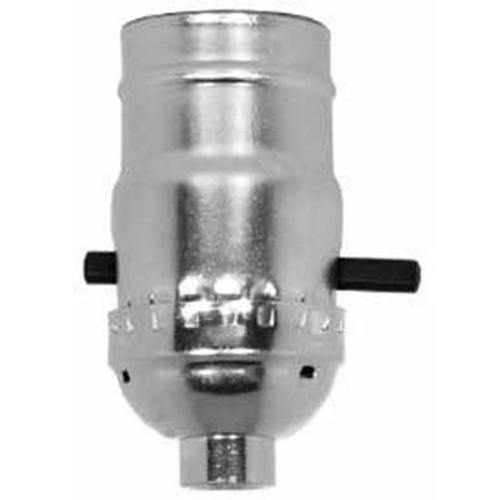 Satco Nickel Finish Push Thru Socket 1/8 Cap Lss